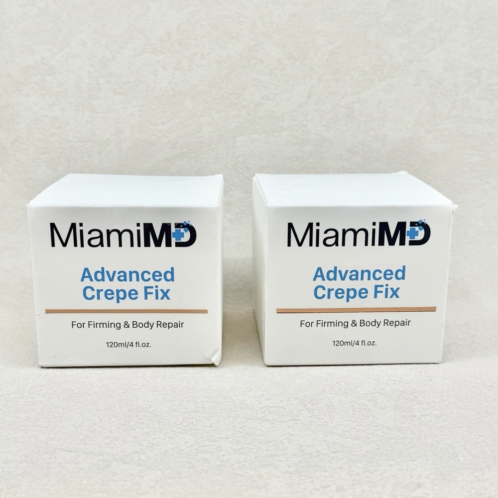 2 PACK MiamiMD ( Miami MD) ADVANCED CREPE FIX For Firming & Body Repair 4oz NEW